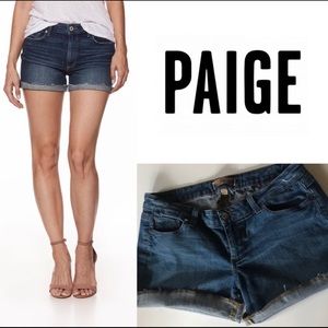 Anthropologie Paige Raw Hem Mid Rise Denim Shorts